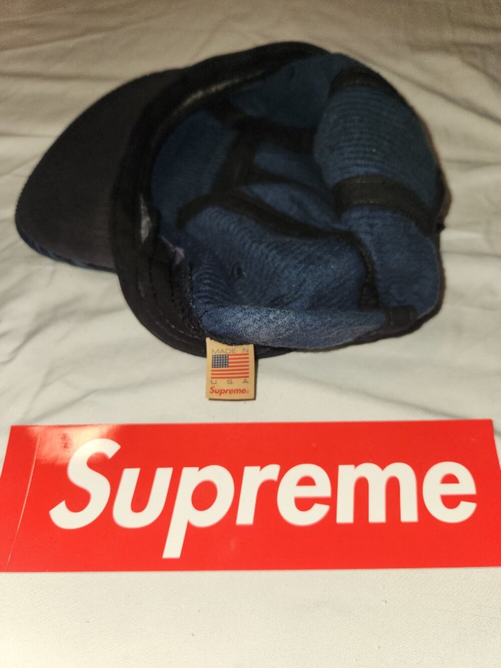 Supreme camp-hat - FW18 corduroy blue camouflage - Picture 4 of 4